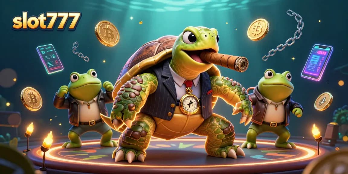 Experience thrilling action with slot777 featuring cartoon characters amidst vibrant casino elements.