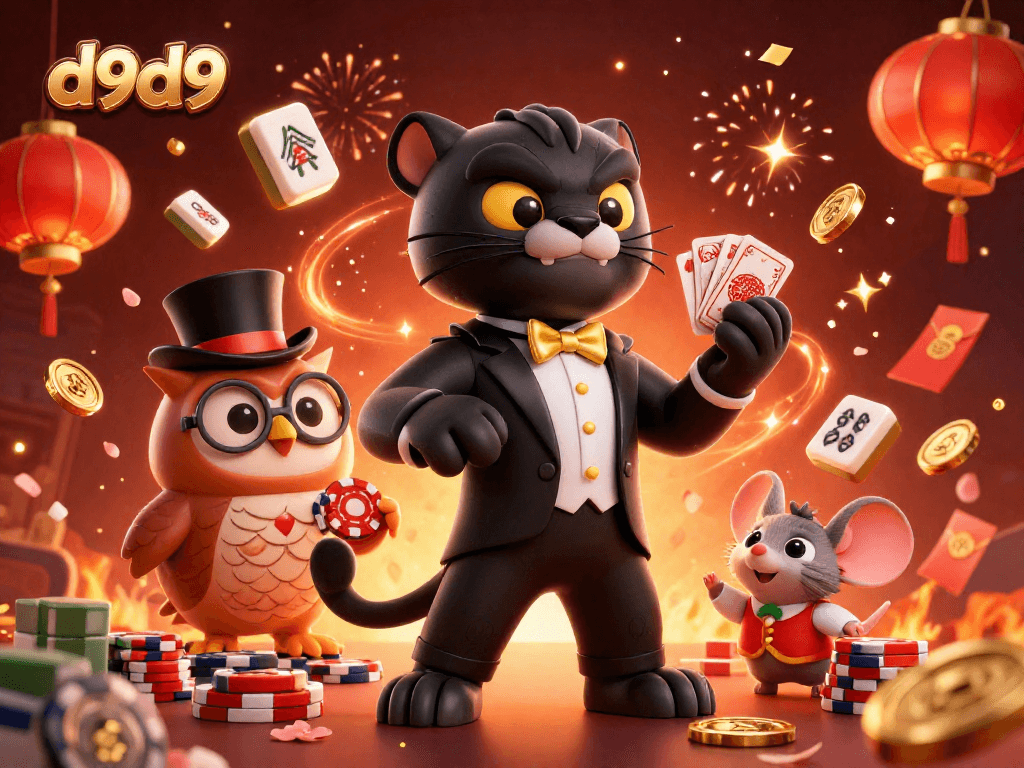 Magandang paglalaro ng d9d9 sa mga slot game kasama ang swerte ng paru-paro at mouse sa mga chips.