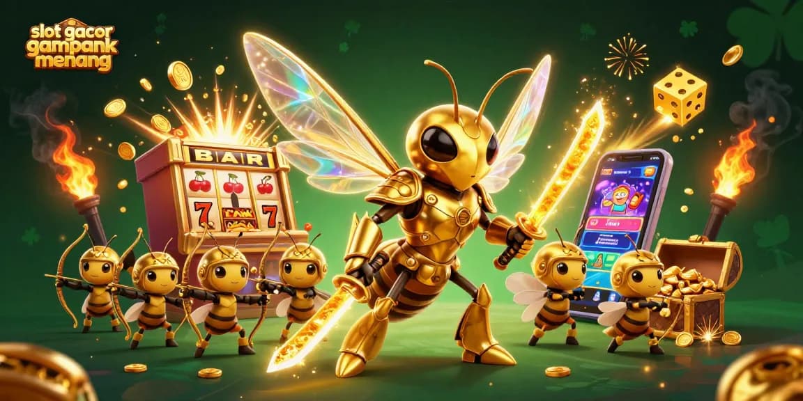 Engage in excitement at slot gacor gampang menang with a vivid 3D illustration showcasing dynamic casino elements.