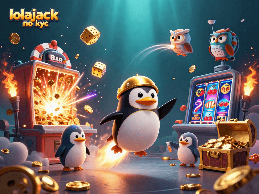 Win big with lolajack no kyc at a vibrant 3D casino adventure, featuring golden elements and dynamic game action.