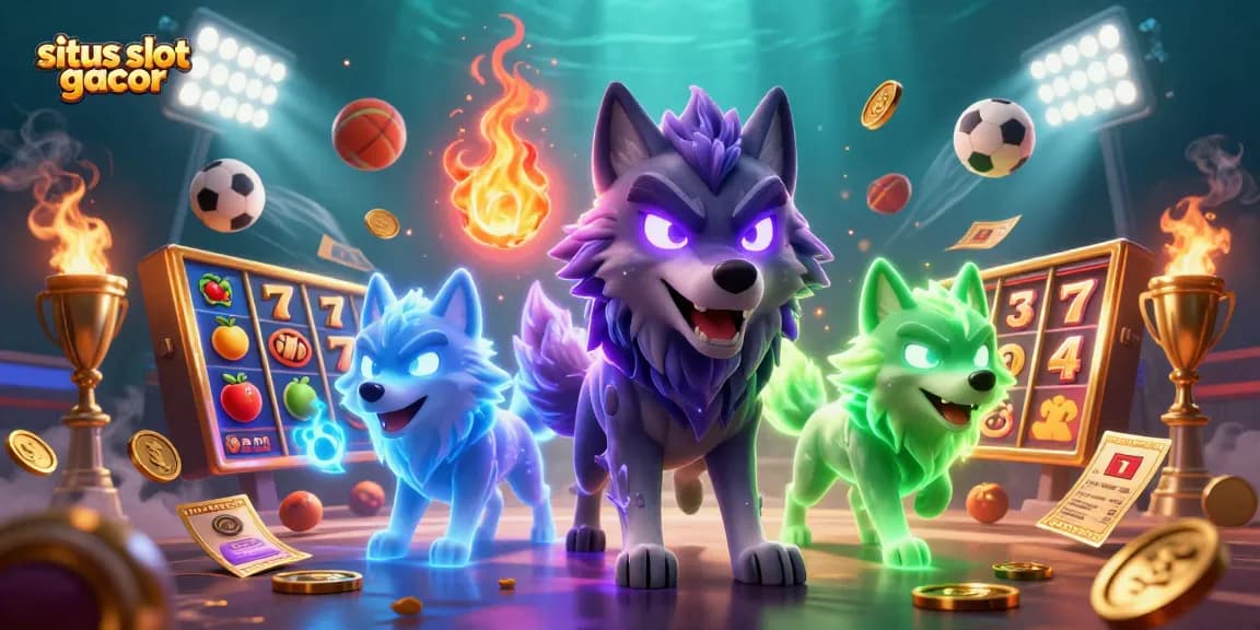 Explore dynamic gaming adventures with situs slot gacor in an exciting 3D casino illustration.