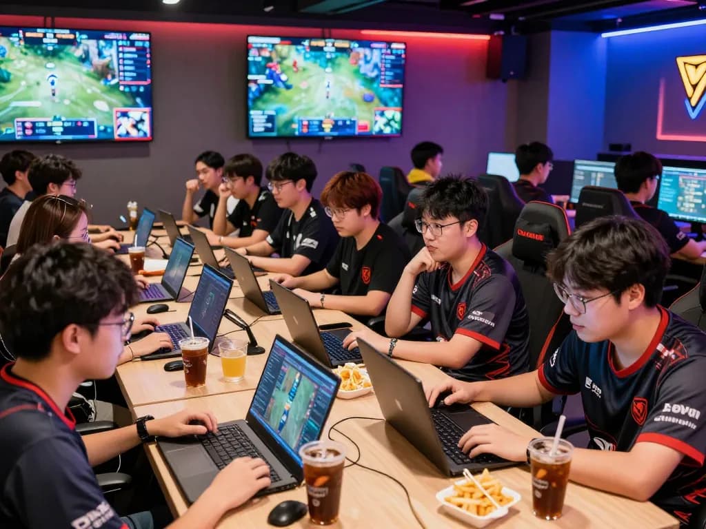 Esports betting Singapore scene with enthusiastic gamers betting on live matches.