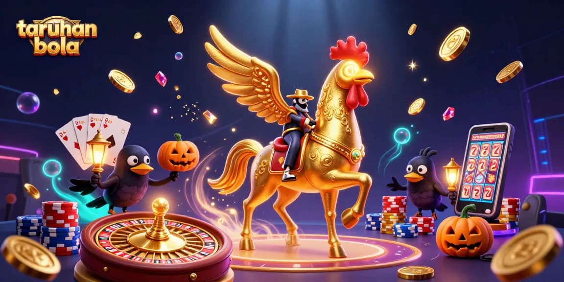 Engage in taruhan bola excitement with vibrant casino elements and a thrilling atmosphere.