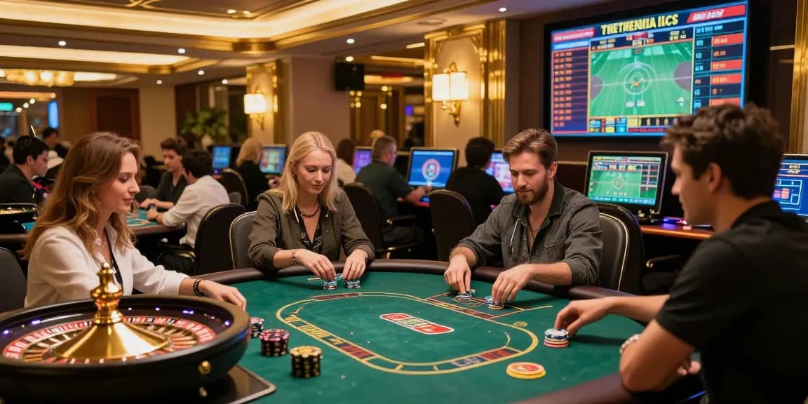 Players enjoying online gambling at a virtual casino, 瞭解內容 about game strategies and experiences.