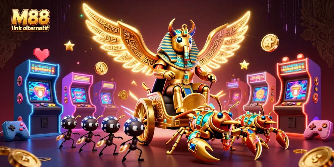 Engage with thrilling M88 link alternatif betting and explore dynamic online gambling with colorful characters.