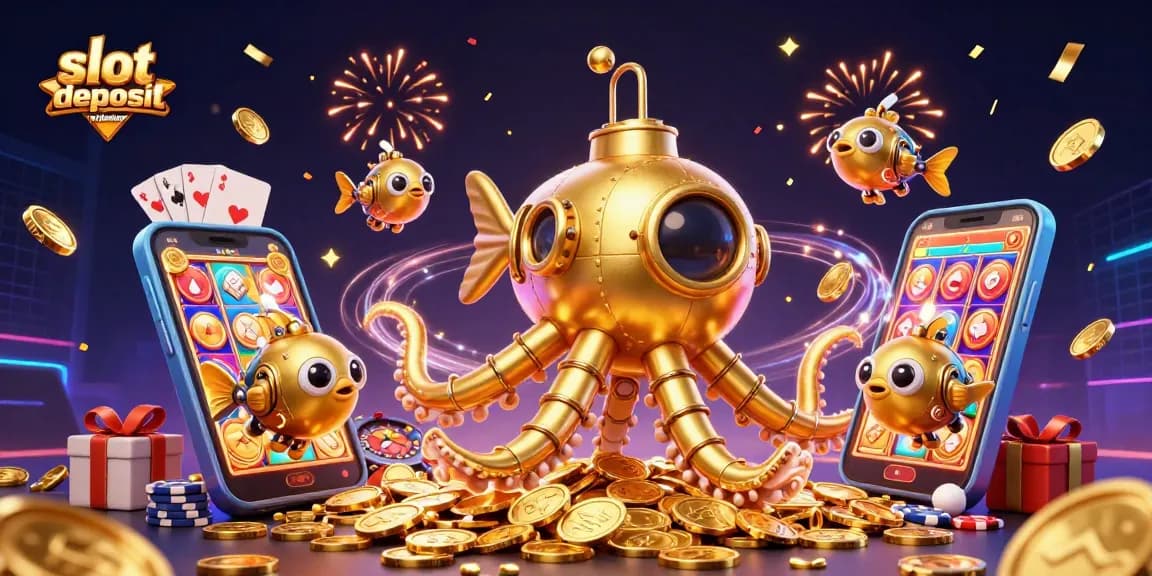 Menangkan permainan slot deposit pulsa tanpa potongan dengan banyak simbol keberuntungan dan koin emas.