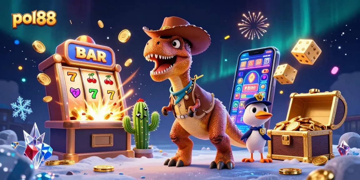 Slot jackpot pol88 meledak dengan dinosaurus koboi dan teman-temannya.