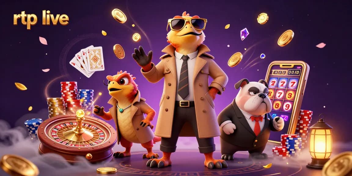 Experience the excitement of rtp live gaming with cartoon raptors entering a VIP casino lounge.