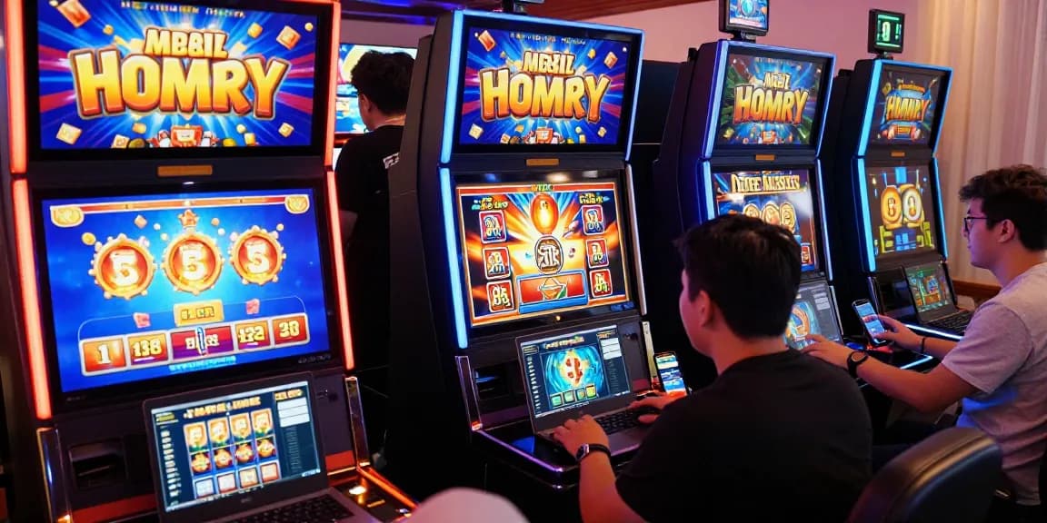 Engaging online casino gaming scene showcasing slot depo 1k excitement with diverse players.
