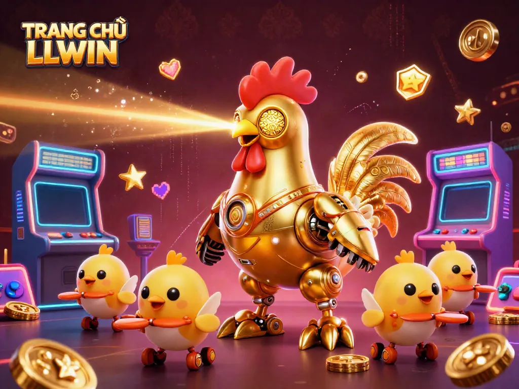 Experience TRANG CHỦ LLWIN with a vibrant casino-themed digital illustration showcasing dynamic gaming elements and character interactions.