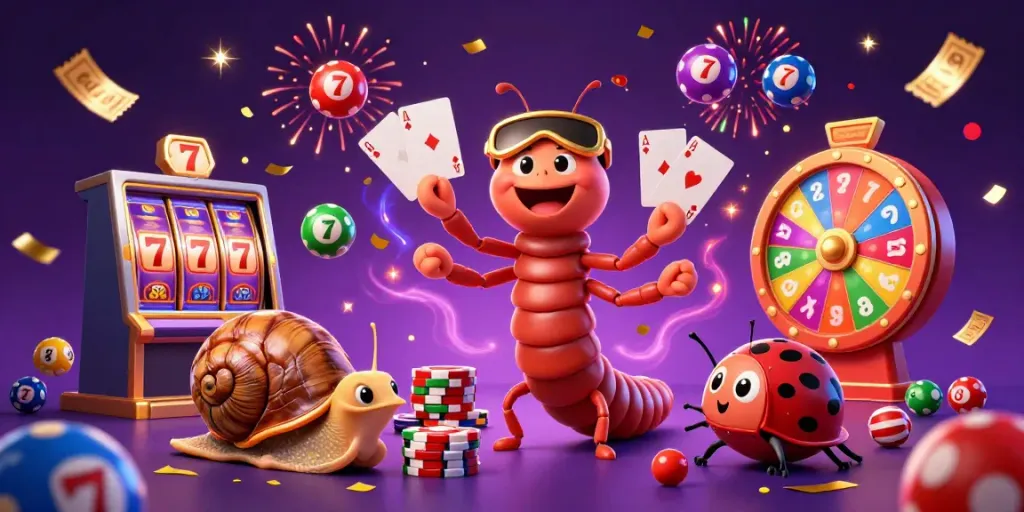 Engage in the excitement of bolavitaslot with animated characters and vibrant casino elements.