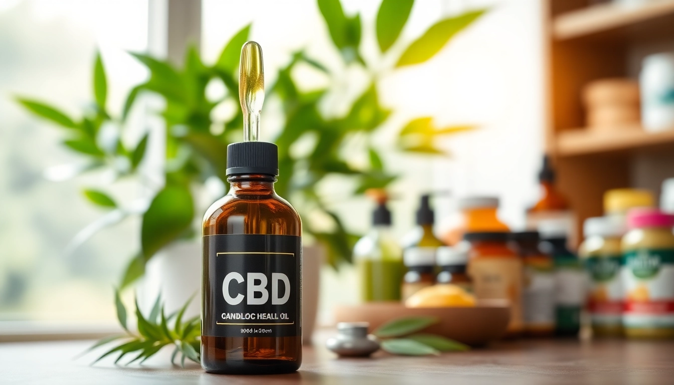 Promote relaxation and wellness with high-quality CBD Oil displayed in an elegant healthcare setting.