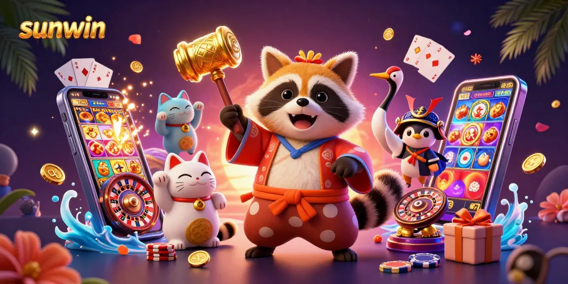sunwin offers a thrilling gaming experience with vibrant characters, slot games, and dynamic casino action.