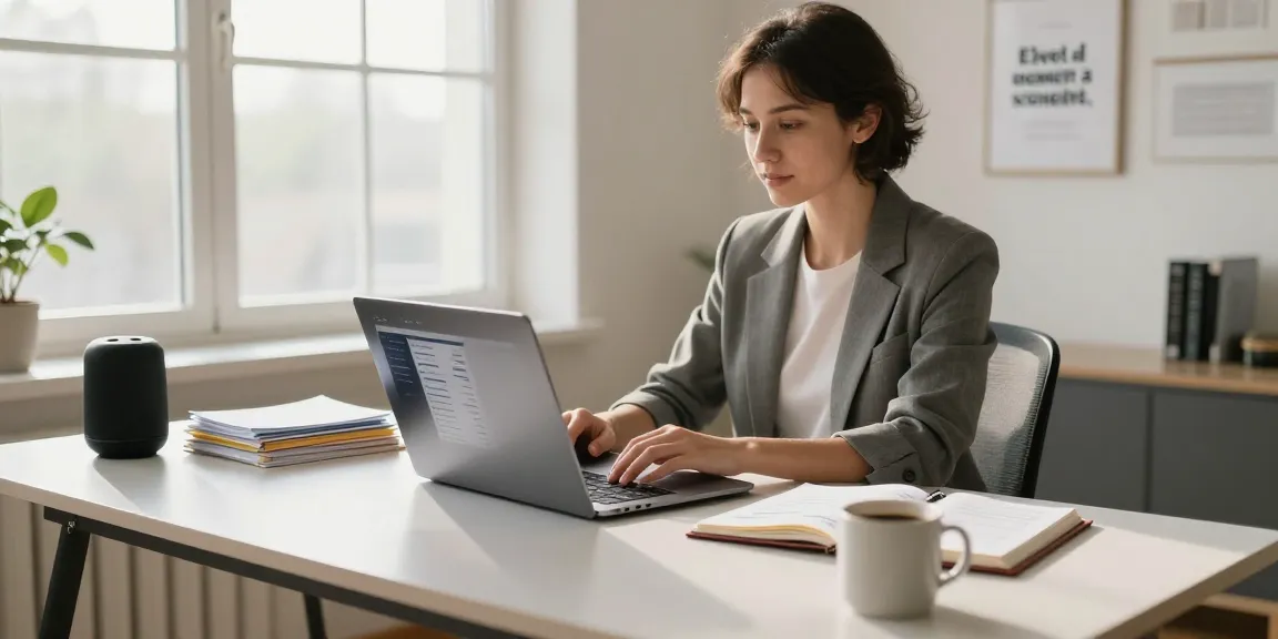 Want to make money online article featuring a home office setup with a laptop, notes, and coffee, highlighting remote work potential.