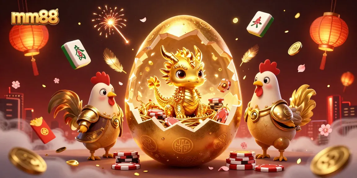 Experience thrilling wins at mm88 with a dragon-themed casino adventure amidst gold and luck.