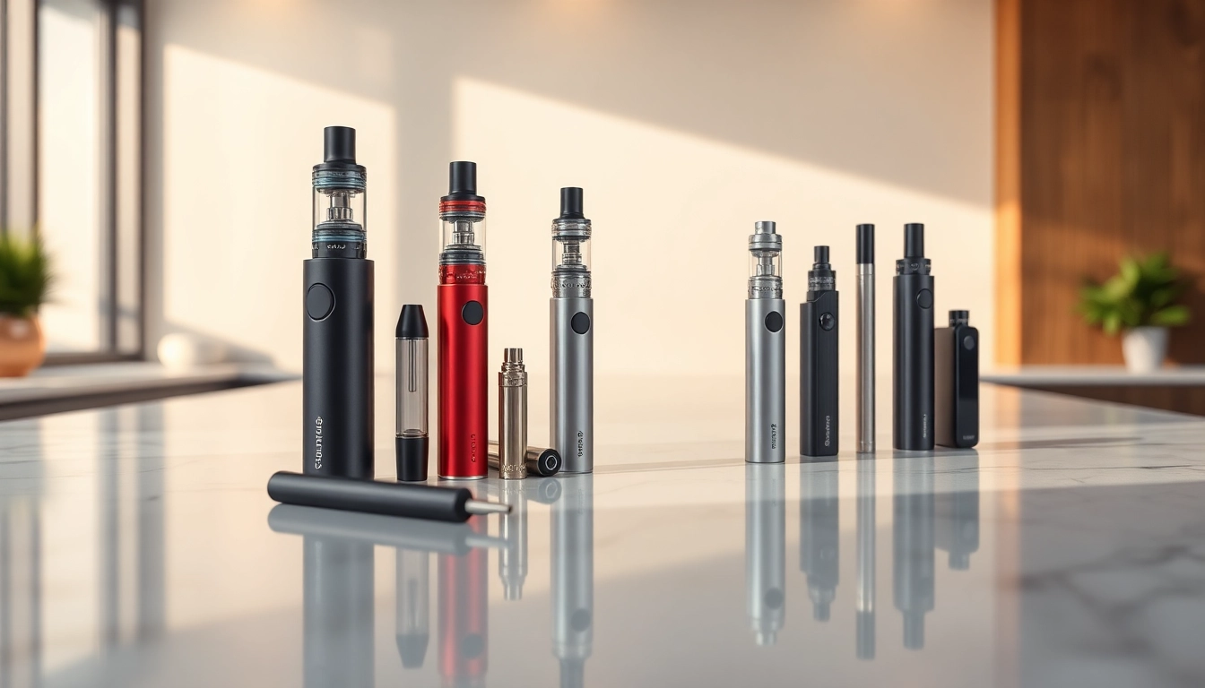 Showcasing a variety of high-quality Cannabis Vape products elegantly on a modern display.