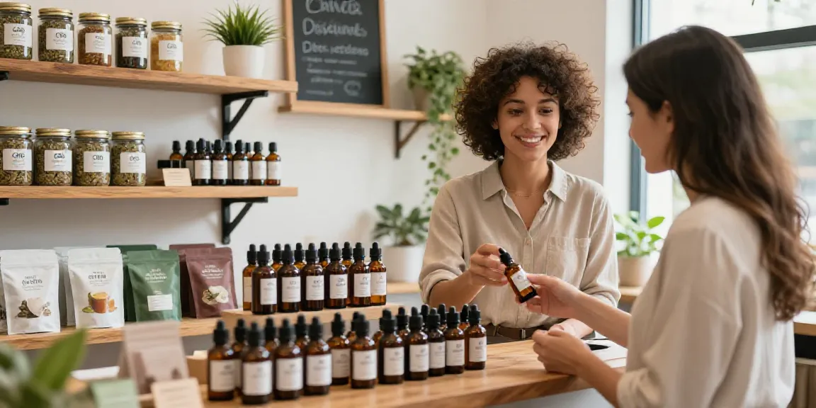 CBD kaufen in einem einladenden Shop mit verschiedenen Produkten.