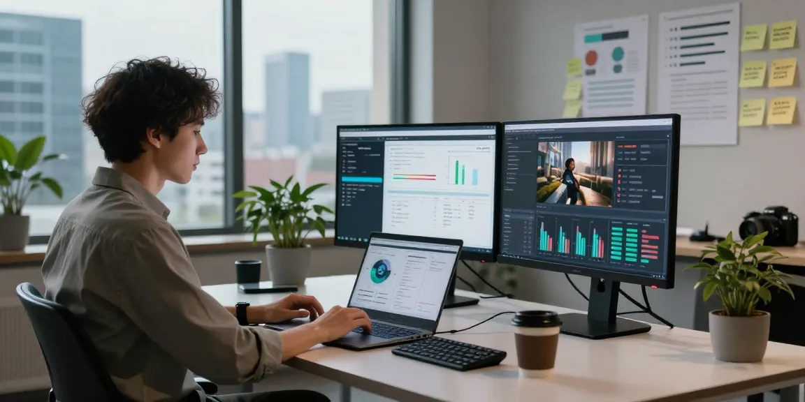AI image detector analysis in a modern workspace showcasing real-time content moderation results.
