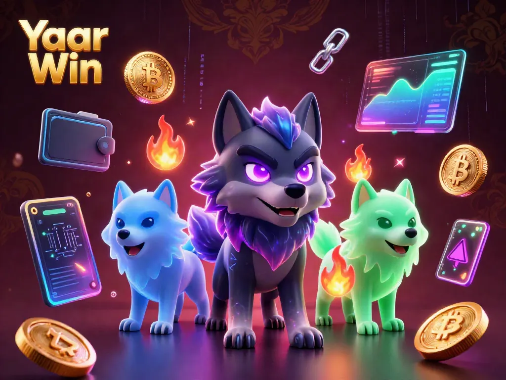 Experience Yaar Win with ghostly wolves and dynamic crypto elements in an engaging casino scene.