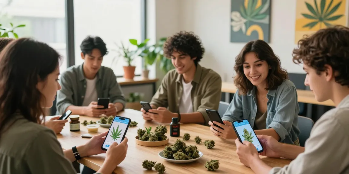Engaging in a weed Telegram group near me, sharing cannabis news and community insights.