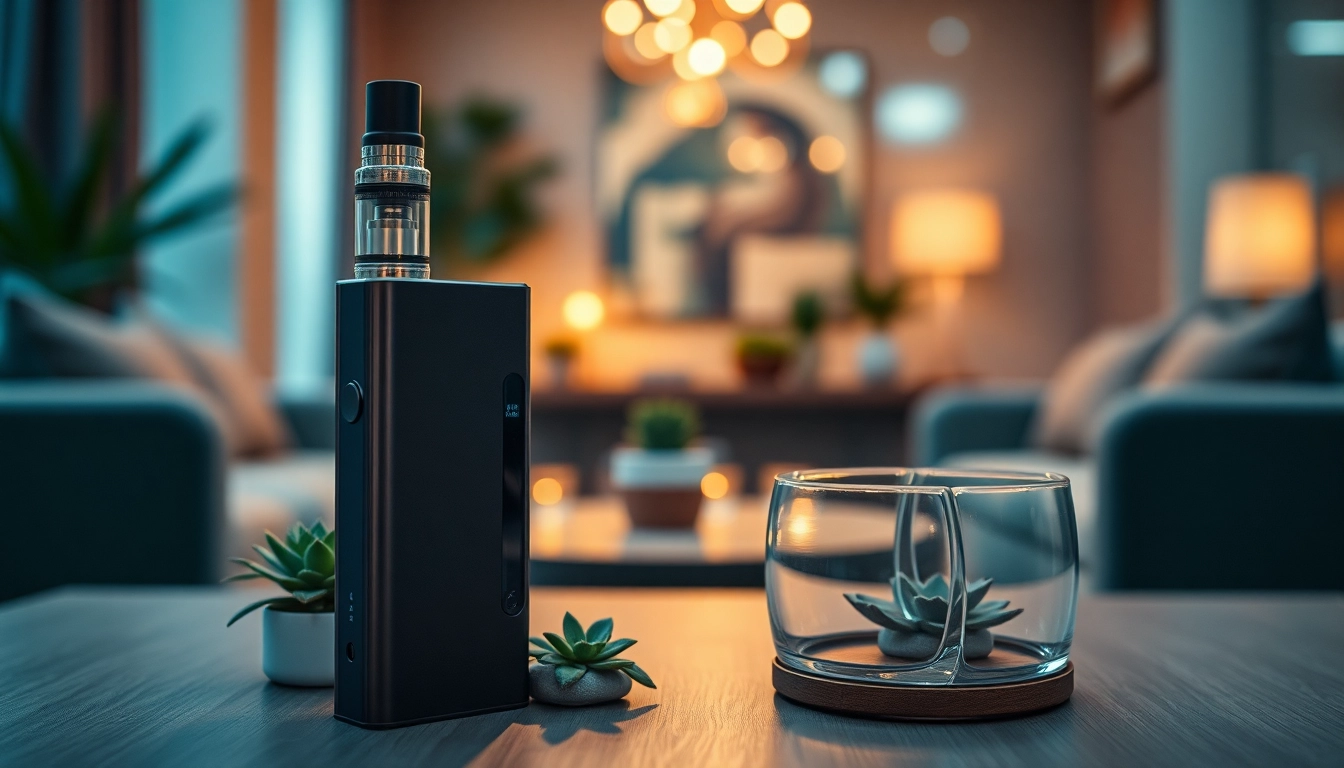 Explore thc vape device in a stylish lounge, showcasing modern design and relaxing atmosphere.