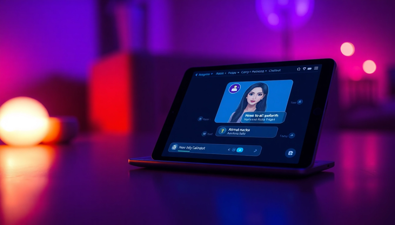 Engaging interaction with an NSFW AI chat on a futuristic device.