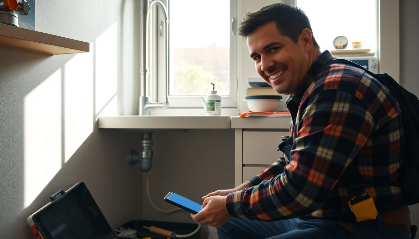 Nyc emergency plumber & sewer fixing a burst pipe in a New York apartment, showcasing professionalism and urgency.