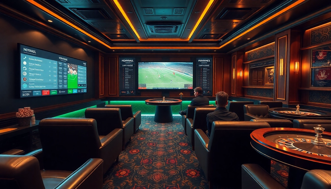 Experience the thrill of Nowgoal bóng đá in a luxurious sports betting lounge with live scores.