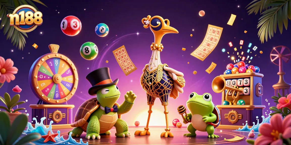 Experience dynamic gameplay at n188 with colorful lottery elements and lively characters.