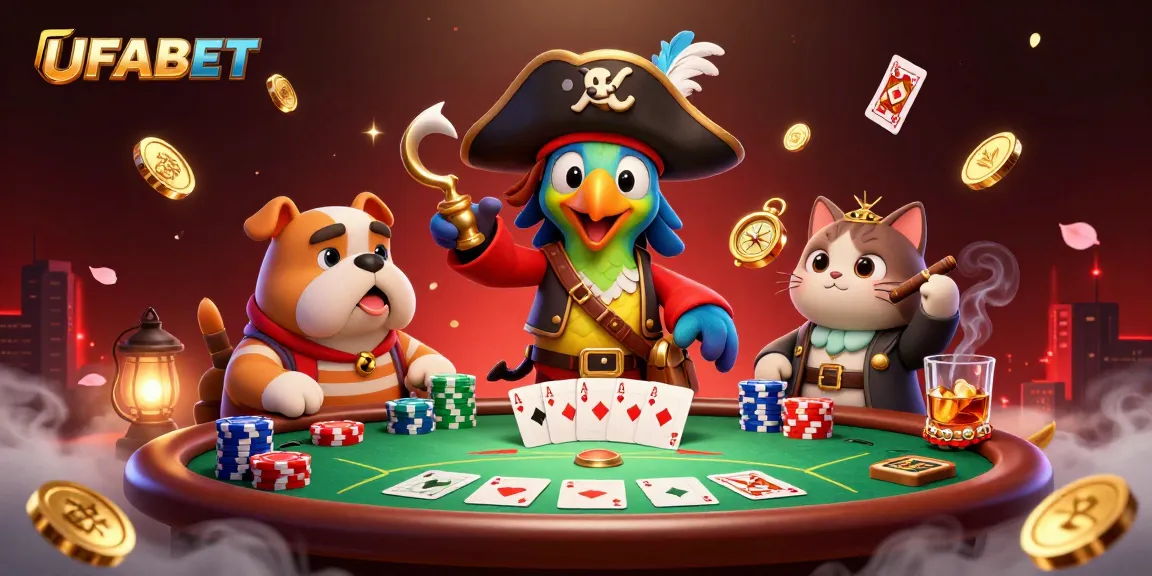 Engage in thrilling gambling with UFABET’s poker action featuring a lively 3D pirate scene.