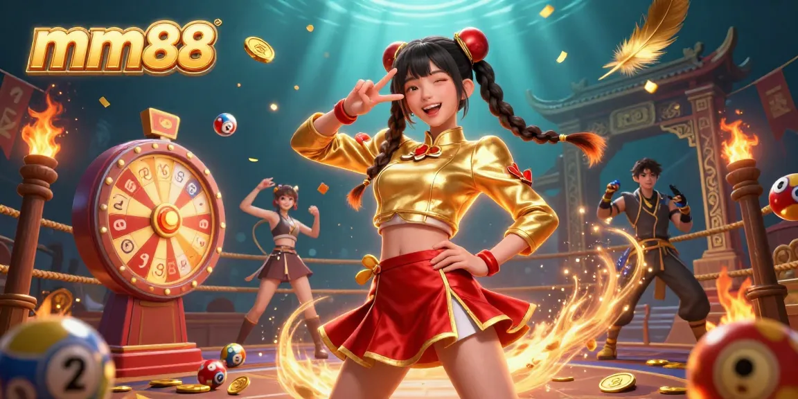 Engage in exciting gameplay at mm88 with vibrant 3D visuals, dynamic lottery elements, and immersive casino atmosphere.
