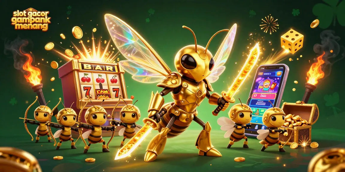 Engage in excitement at slot gacor gampang menang with a vivid 3D illustration showcasing dynamic casino elements.