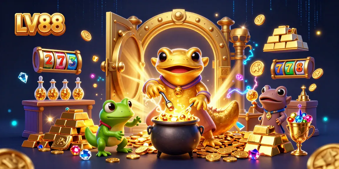Engage in exhilarating gameplay at LV88 with golden treasures and dynamic casino elements.