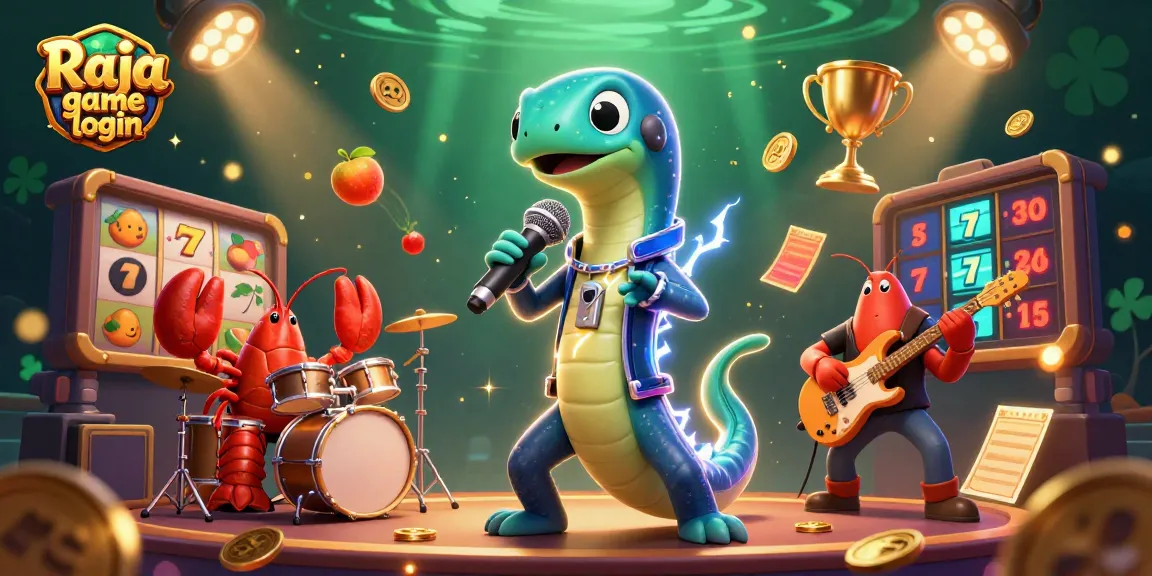 Experience the thrill of Raja game login with vibrant characters at an underwater casino stage.