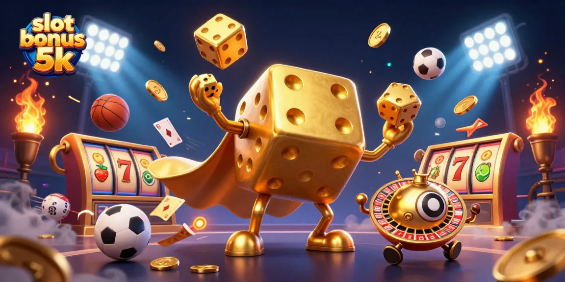 Engage with thrilling slot bonus 5k opportunity featuring vibrant artwork with dynamic gambling elements.